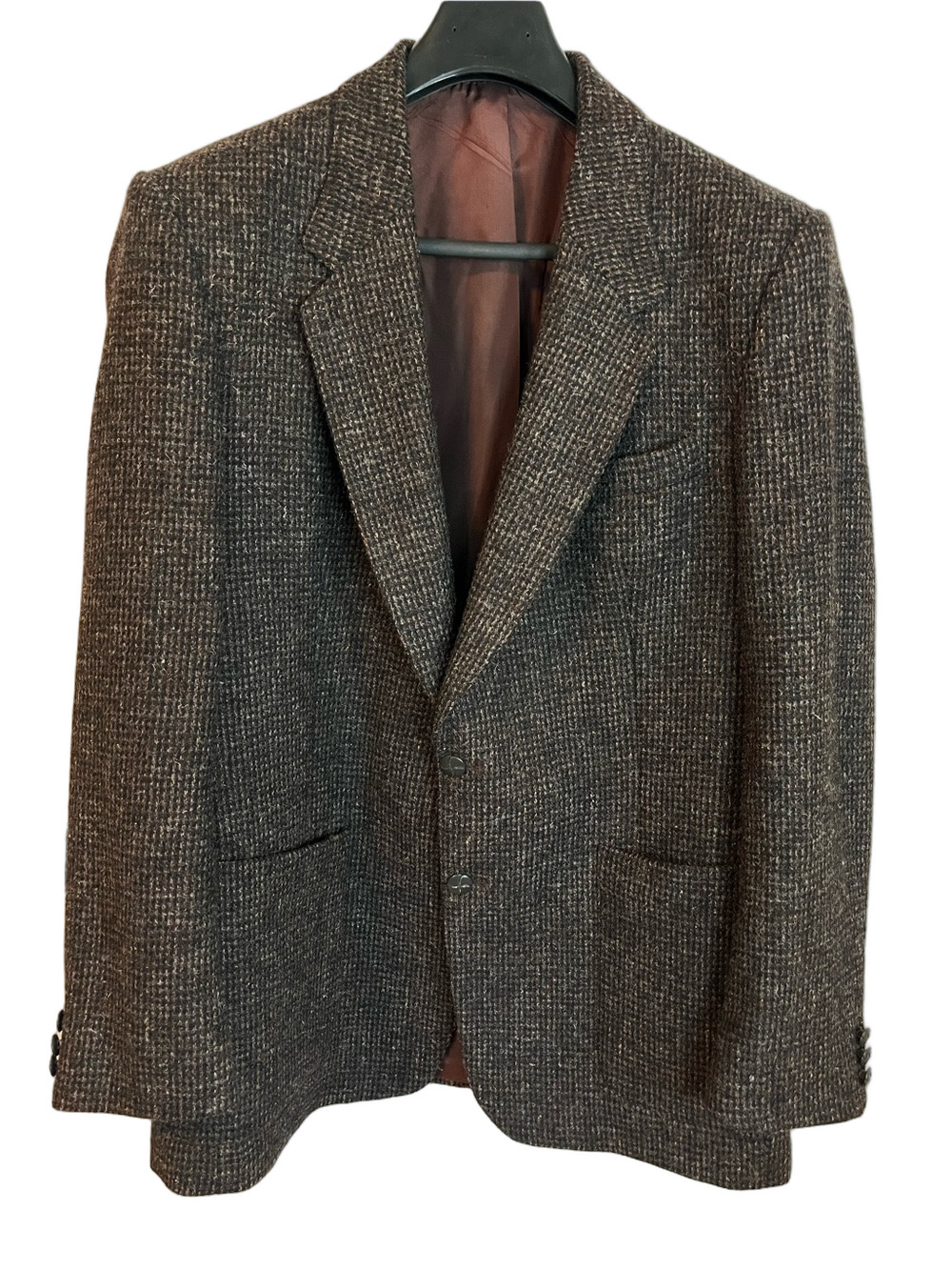 Harris Tweed Wool Donegal Men's Classic Plaid Blazer Jacket 42R Vintage Academia